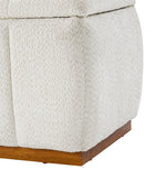 Modern Chenille Storage Bench - No-Assembly Upholstered Seat