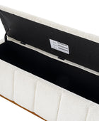 Modern Chenille Storage Bench - No-Assembly Upholstered Seat