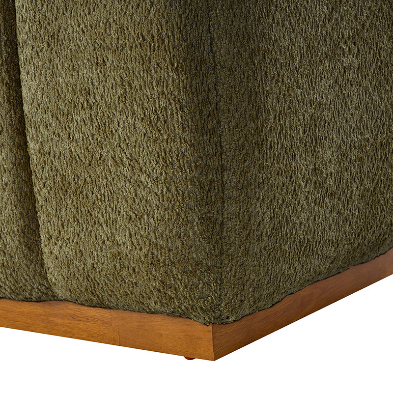 Modern Chenille Storage Bench - No-Assembly Upholstered Seat