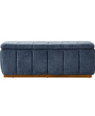 Modern Chenille Storage Bench - No-Assembly Upholstered Seat