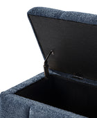 Modern Chenille Storage Bench - No-Assembly Upholstered Seat