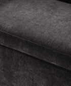 Modern Chenille Storage Bench with Wraparound Backres