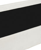 Modern Chenille Storage Bench with Wraparound Backres