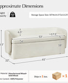 Modern Chenille Storage Bench with Wraparound Backres