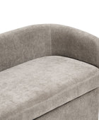 Modern Chenille Storage Bench with Wraparound Backres