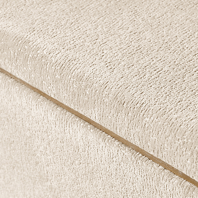 Modern Chenille Storage Bench with Hidden Seat Storage