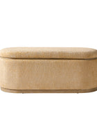 Modern Chenille Storage Bench with Hidden Seat Storage