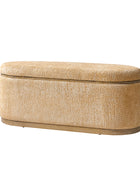 Modern Chenille Storage Bench with Hidden Seat Storage
