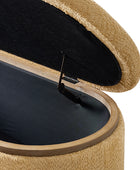 Modern Chenille Storage Bench with Hidden Seat Storage