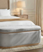 Modern Chenille Storage Bench with Hidden Seat Storage