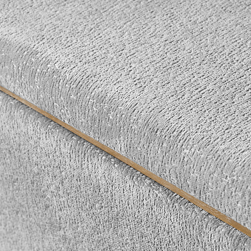 Modern Chenille Storage Bench with Hidden Seat Storage