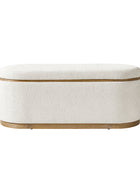 Modern Chenille Storage Bench with Hidden Seat Storage