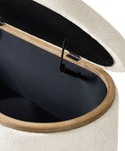 Modern Chenille Storage Bench with Hidden Seat Storage