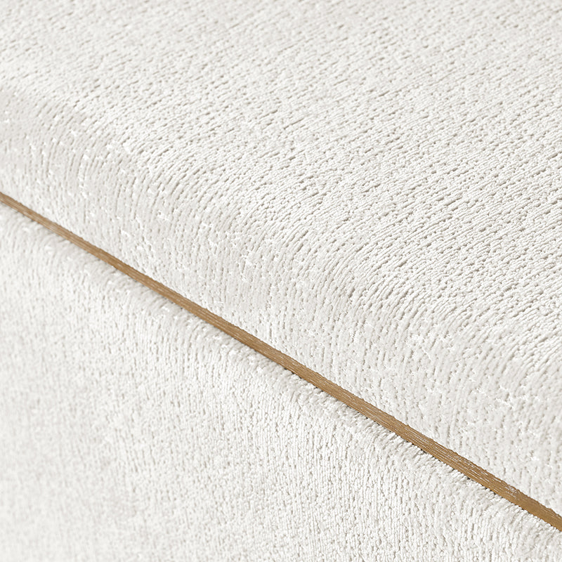 Modern Chenille Storage Bench with Hidden Seat Storage