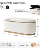 Modern Chenille Storage Bench with Hidden Seat Storage