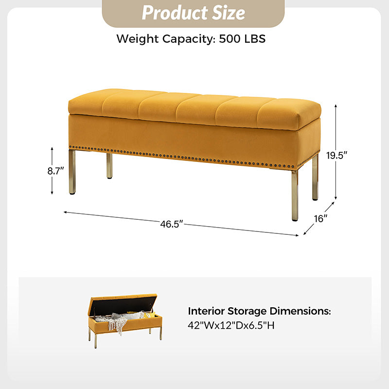 Egmund Upholstered Flip Top Storage Bench