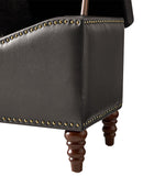 Abner Traditional Upholstered Storage Bench with Button Tufting