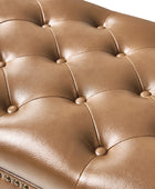 Abner Traditional Upholstered Storage Bench with Button Tufting