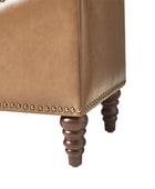 Abner Traditional Upholstered Storage Bench with Button Tufting