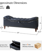 Abner Traditional Upholstered Storage Bench with Button Tufting