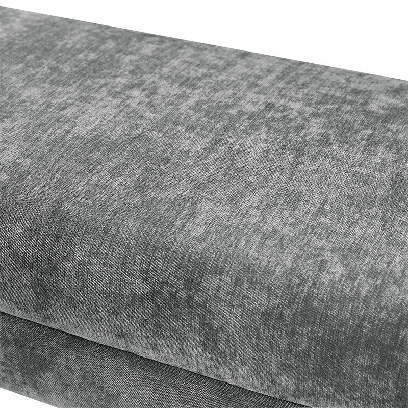 Diana 57" Wide Modern Chenille Upholstered Bench with Piped Edges and Foam Cushion