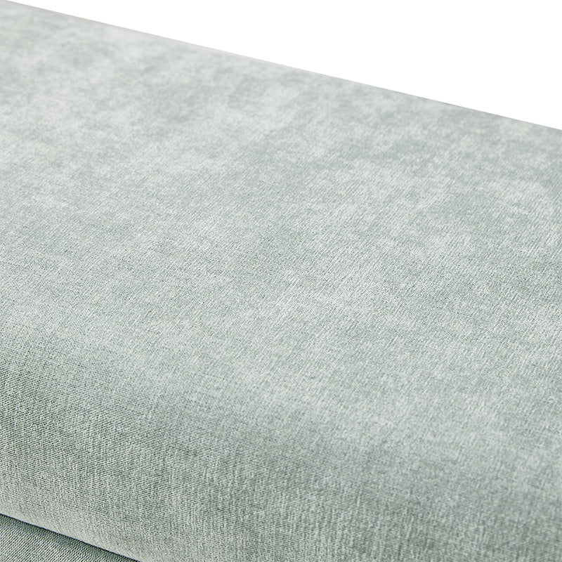 Diana 57" Wide Modern Chenille Upholstered Bench with Piped Edges and Foam Cushion