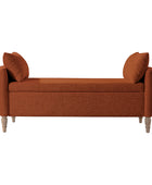 Octavia Upholstered Storage Bench with Turned Wood Legs