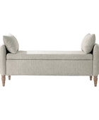 Octavia Upholstered Storage Bench with Turned Wood Legs