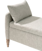 Octavia Upholstered Storage Bench with Turned Wood Legs