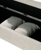 Octavia Upholstered Storage Bench with Turned Wood Legs