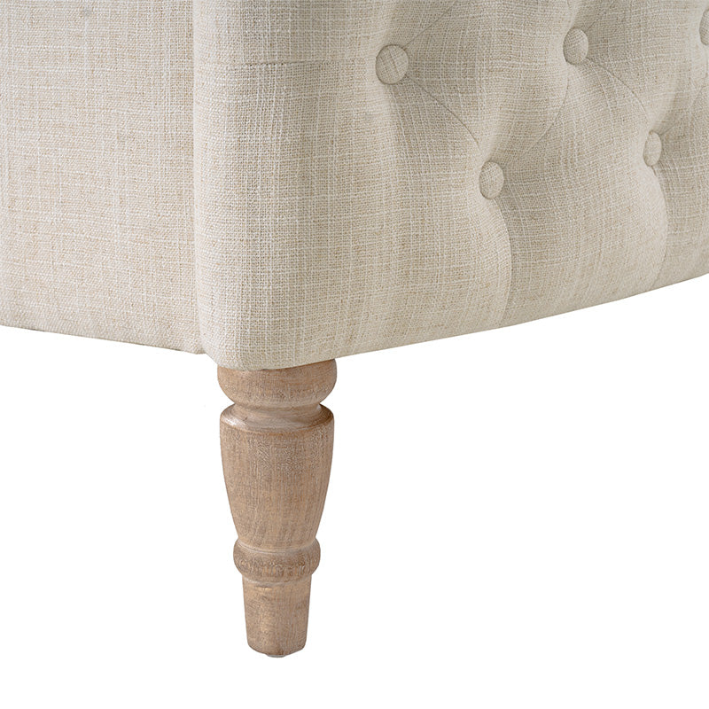 Octavia Upholstered Storage Bench with Turned Wood Legs
