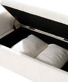 Octavia Upholstered Storage Bench with Turned Wood Legs
