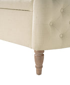 Octavia Upholstered Storage Bench with Turned Wood Legs
