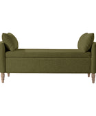 Octavia Upholstered Storage Bench with Turned Wood Legs