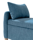 Octavia Upholstered Storage Bench with Turned Wood Legs