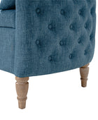 Octavia Upholstered Storage Bench with Turned Wood Legs