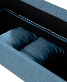 Octavia Upholstered Storage Bench with Turned Wood Legs