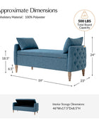 Octavia Upholstered Storage Bench with Turned Wood Legs