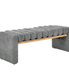 Alma Modern Functional Bench with Solid Wood Seat Frame