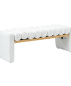 Alma Modern Functional Bench with Solid Wood Seat Frame