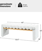 Alma Modern Functional Bench with Solid Wood Seat Frame