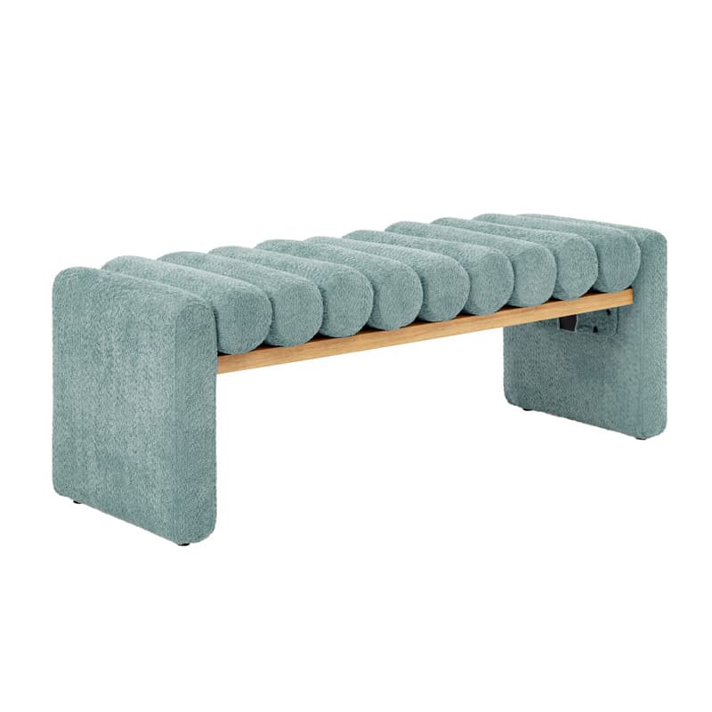 Alma Modern Functional Bench with Solid Wood Seat Frame