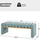 Alma Modern Functional Bench with Solid Wood Seat Frame