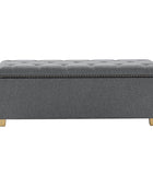 Rainald Versatile Minimalist Storage Bench with Removable Fabric Cover