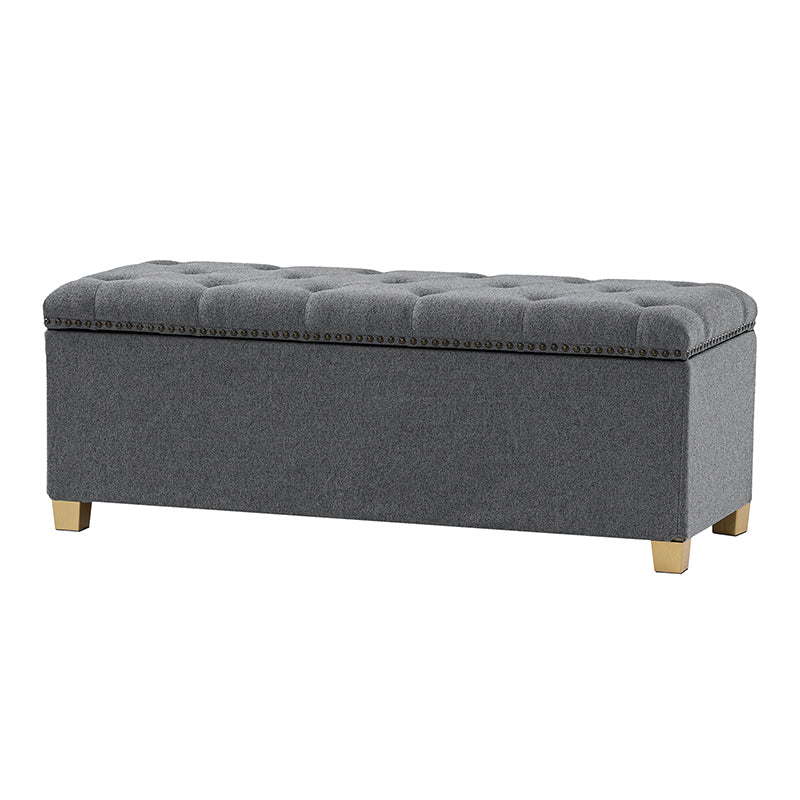 Rainald Versatile Minimalist Storage Bench with Removable Fabric Cover