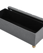 Rainald Versatile Minimalist Storage Bench with Removable Fabric Cover