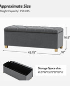 Rainald Versatile Minimalist Storage Bench with Removable Fabric Cover