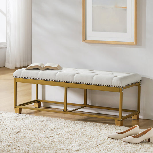 Rainald Versatile Minimalist Storage Bench with Removable Fabric Cover