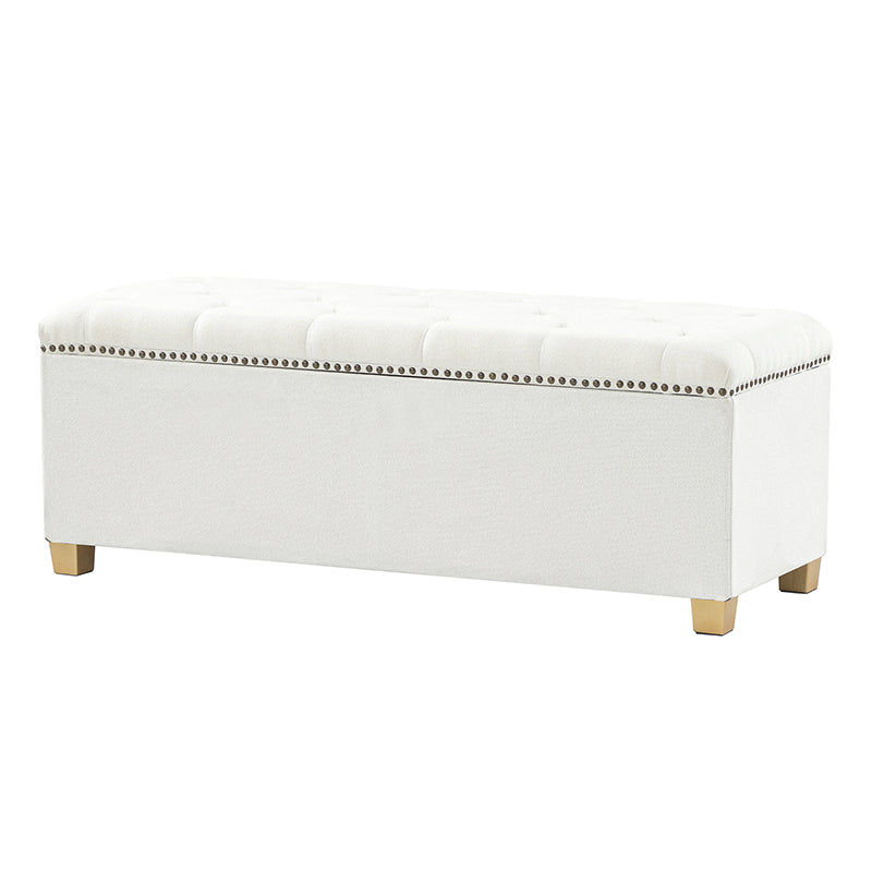 Rainald Versatile Minimalist Storage Bench with Removable Fabric Cover