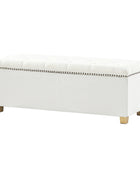 Rainald Versatile Minimalist Storage Bench with Removable Fabric Cover